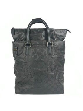Gucci Handbag Logo GG Nylon Black